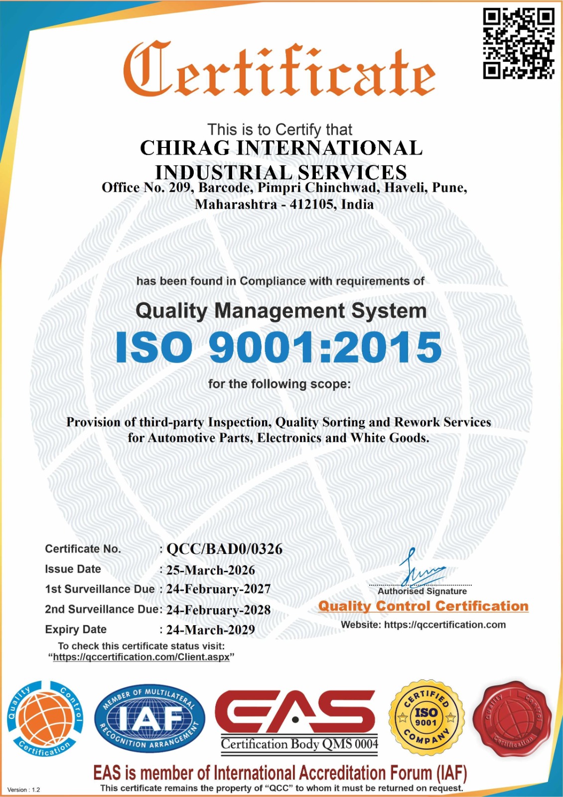 CIIS — ISO 9001:2015 Certified